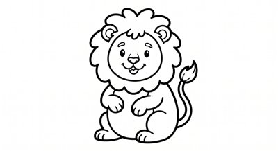 Lion assis