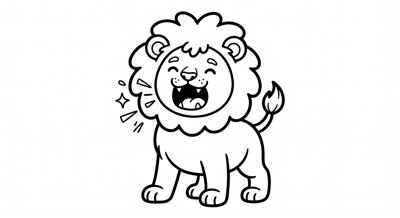 Lion rugit